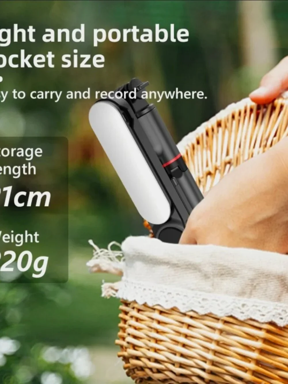 Selfie Stick Mini Tripod Photo Live with Fill Light Wireless Bluetooth Remote
